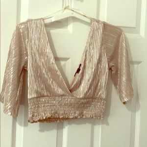 Forever 21 Silk Crop Top - Medium